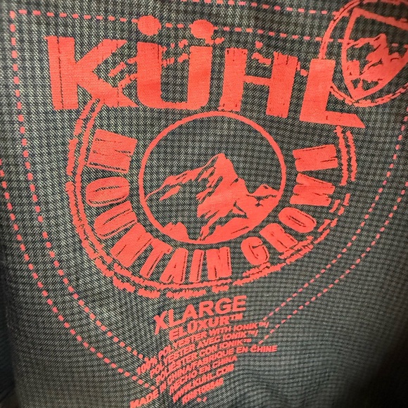 KUHL Men's Red and Gray Plaid Short Sleeve Button Shirt - Picture 4 of 6